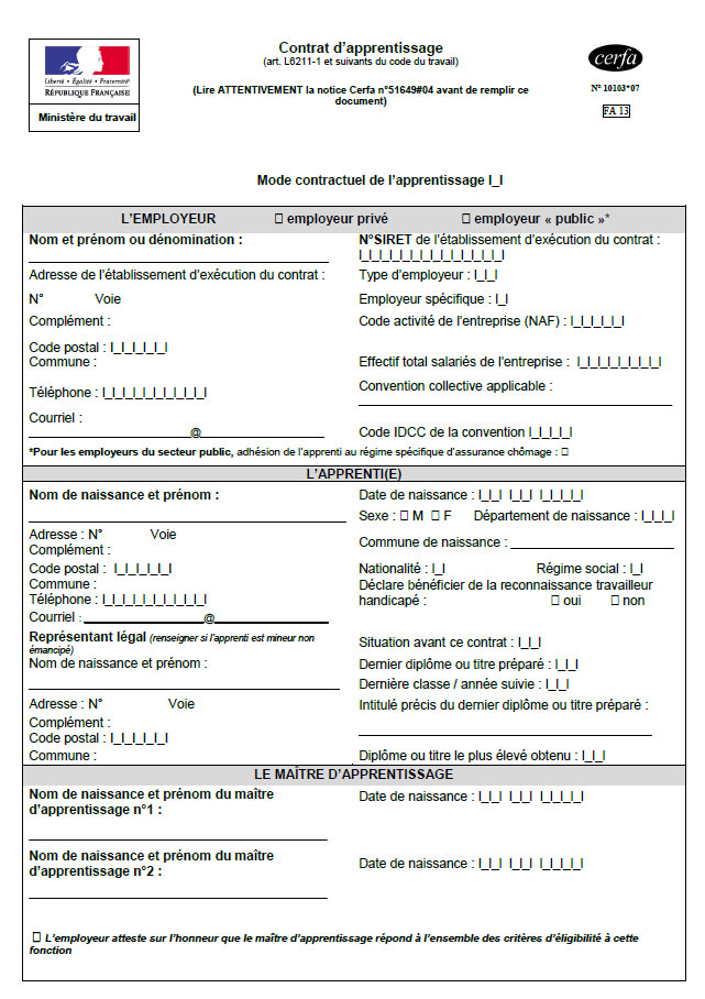 Contrat d'apprentissage apprentissagealternance.fr